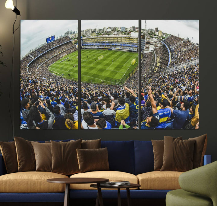 Boca Juniors Soccer Team Print Wall Art - Buenos Aires Bombonera Stadium Canvas Print