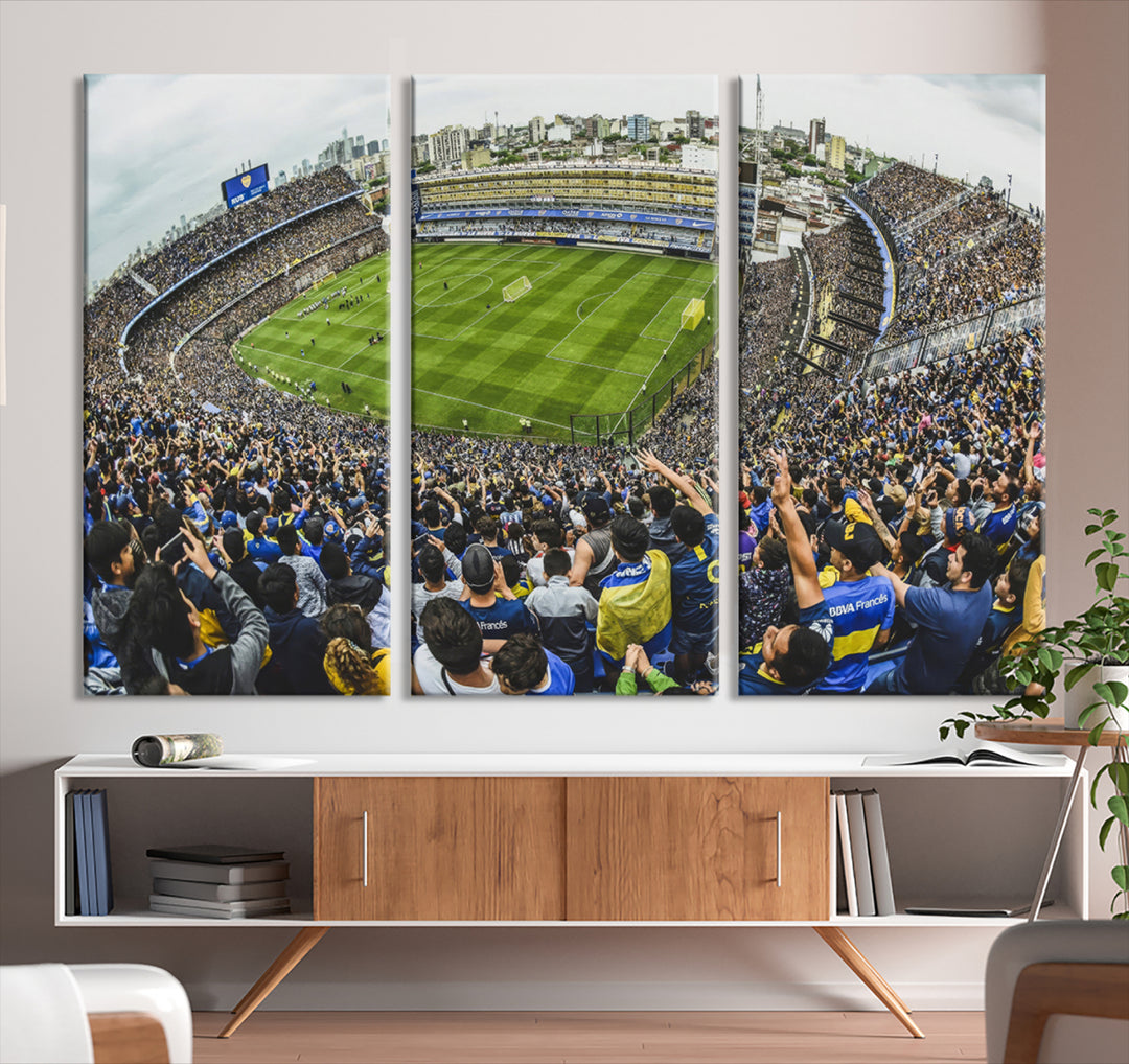 Boca Juniors Soccer Team Print Wall Art - Buenos Aires Bombonera Stadium Canvas Print