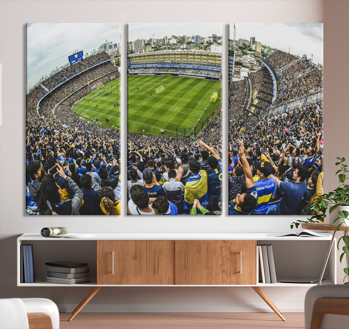 Boca Juniors Soccer Team Print Wall Art - Buenos Aires Bombonera Stadium Canvas Print