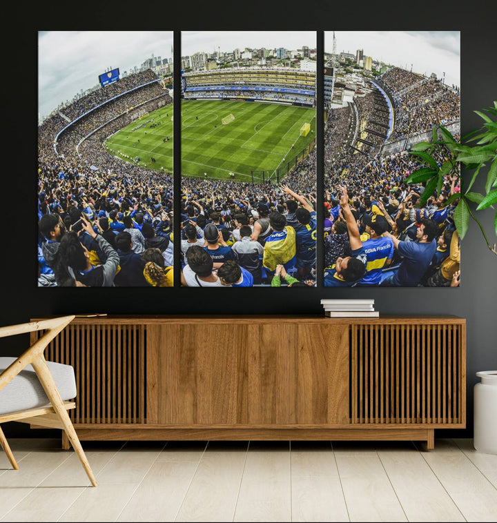 Boca Juniors Soccer Team Print Wall Art - Buenos Aires Bombonera Stadium Canvas Print