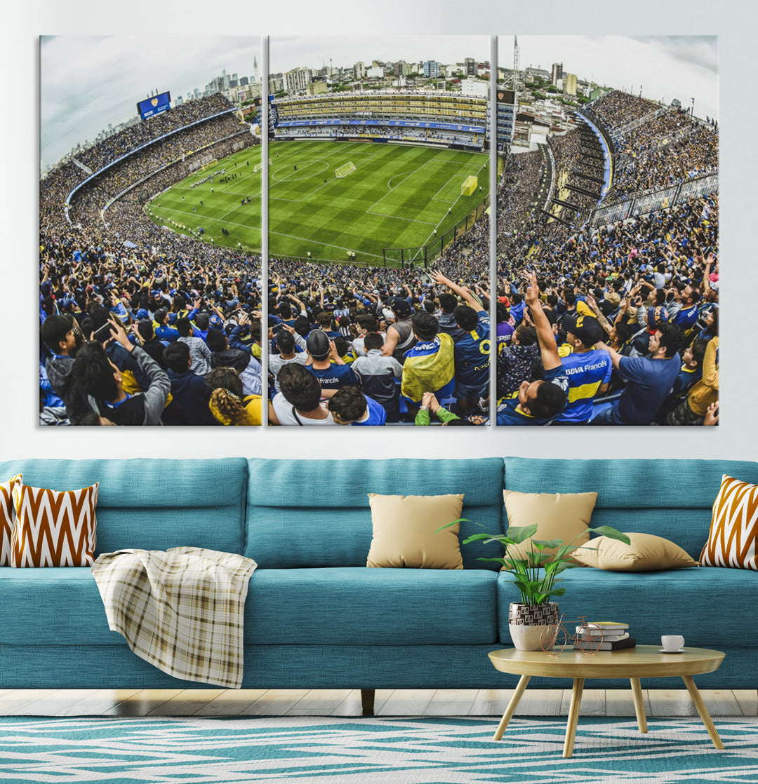 Boca Juniors Soccer Team Print Wall Art - Buenos Aires Bombonera Stadium Canvas Print