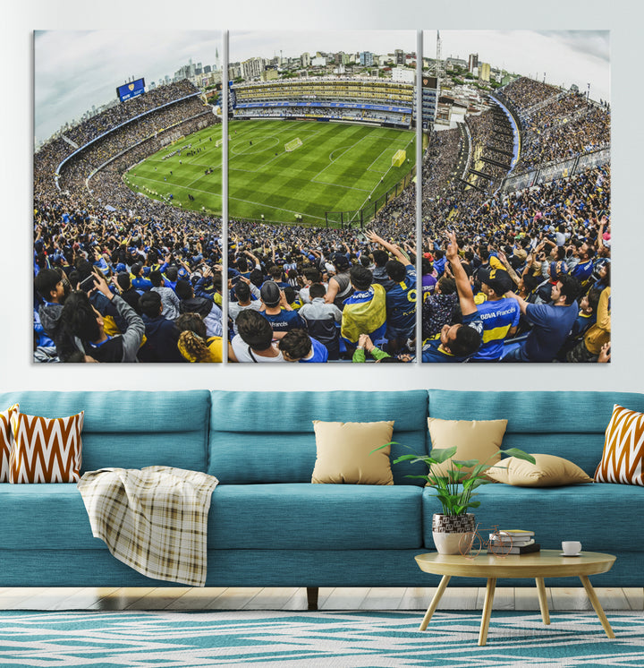 Boca Juniors Soccer Team Print Wall Art - Buenos Aires Bombonera Stadium Canvas Print