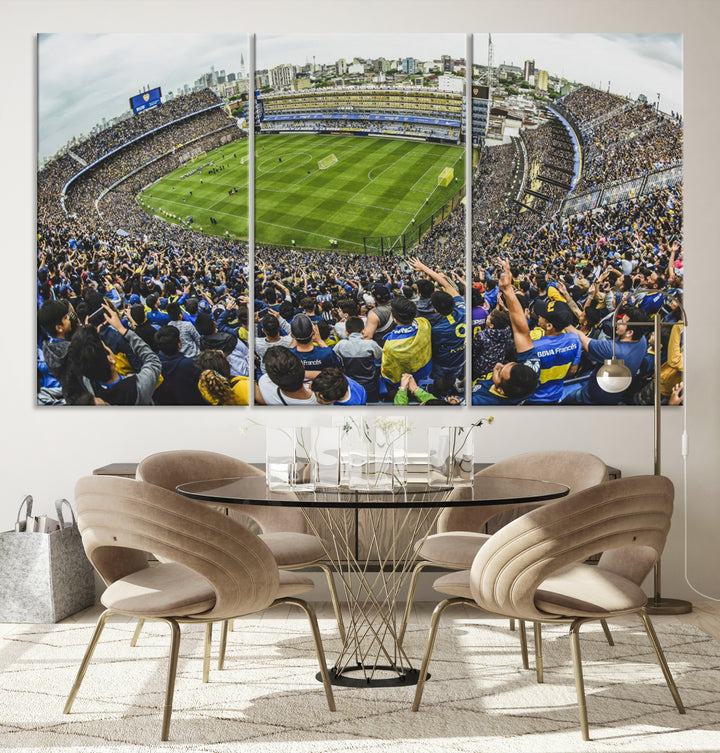 Boca Juniors Soccer Team Print Wall Art - Buenos Aires Bombonera Stadium Canvas Print