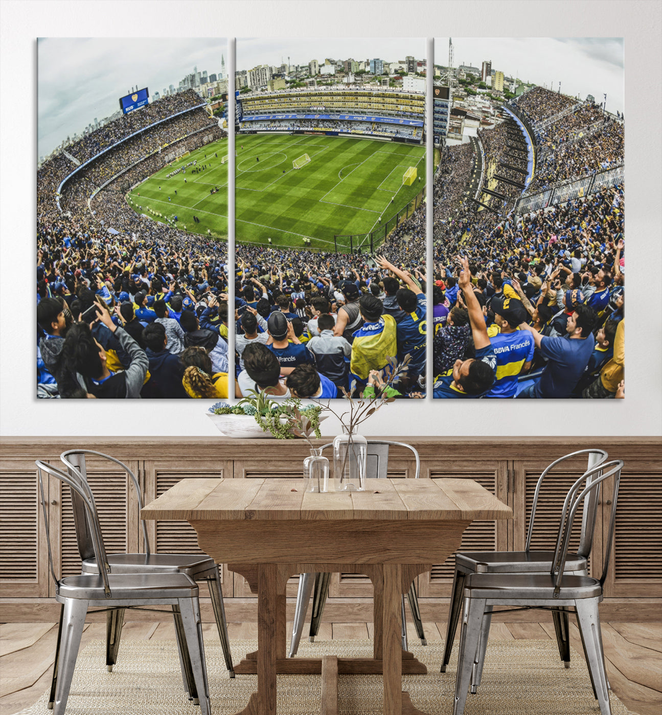 Boca Juniors Soccer Team Print Wall Art - Buenos Aires Bombonera Stadium Canvas Print