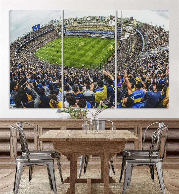 Boca Juniors Soccer Team Print Wall Art - Buenos Aires Bombonera Stadium Canvas Print