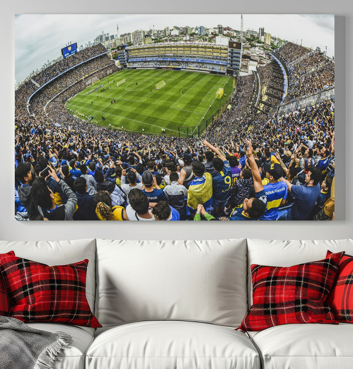 Boca Juniors Soccer Team Print Wall Art - Buenos Aires Bombonera Stadium Canvas Print