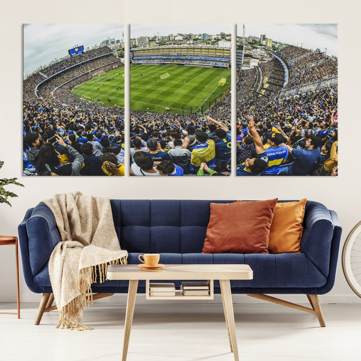 Boca Juniors Soccer Team Print Wall Art - Buenos Aires Bombonera Stadium Canvas Print