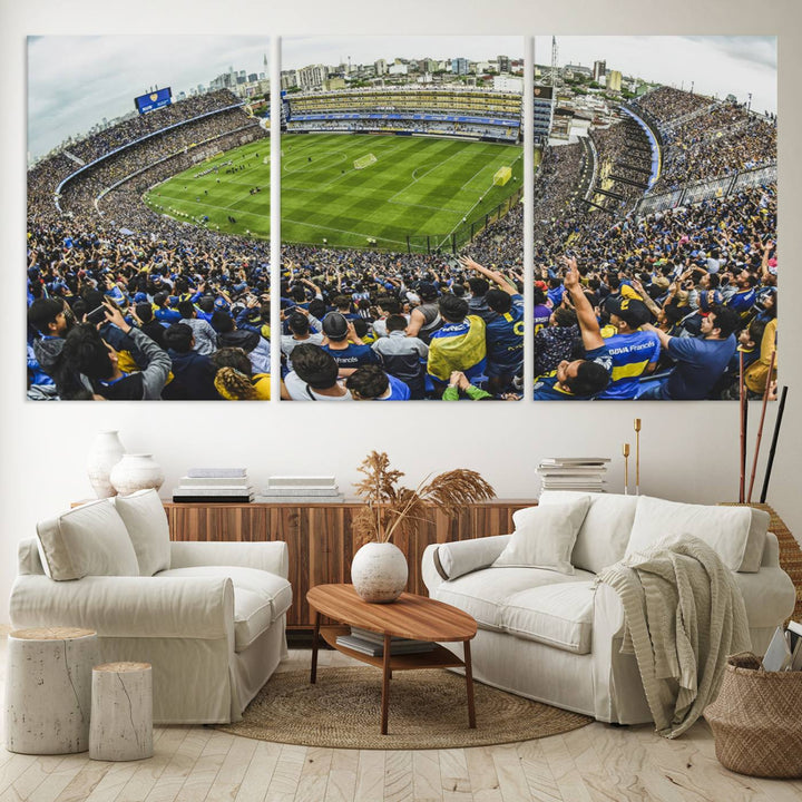 Boca Juniors Soccer Team Print Wall Art - Buenos Aires Bombonera Stadium Canvas Print