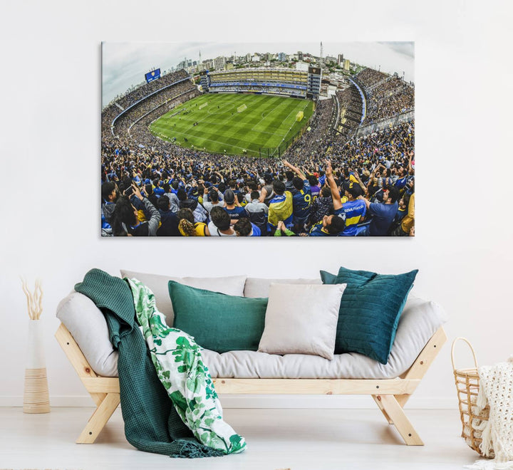 Boca Juniors Soccer Team Print Wall Art - Buenos Aires Bombonera Stadium Canvas Print