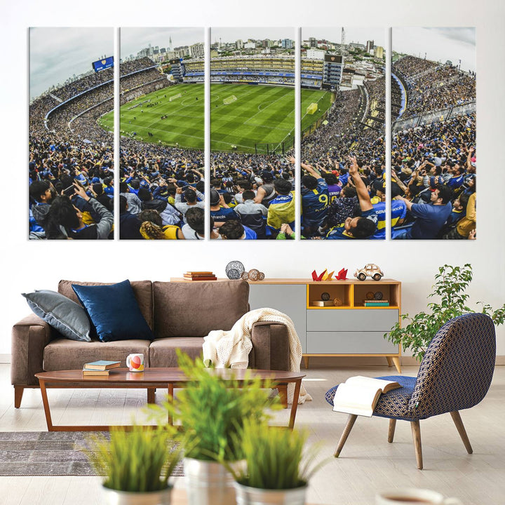 63839-MGV-CV-36X24-Boca Juniors Soccer Team Print Wall Art - Buenos Aires Bombonera Stadium Canvas Print