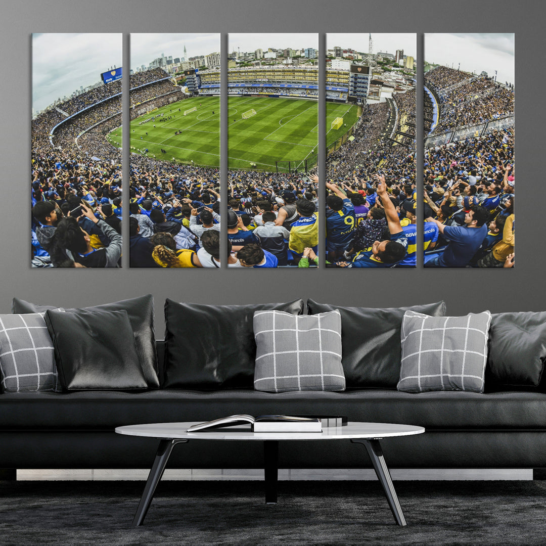 63839-MGV-CV-36X24-Boca Juniors Soccer Team Print Wall Art - Buenos Aires Bombonera Stadium Canvas Print