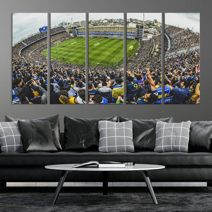 63839-MGV-CV-36X24-Boca Juniors Soccer Team Print Wall Art - Buenos Aires Bombonera Stadium Canvas Print