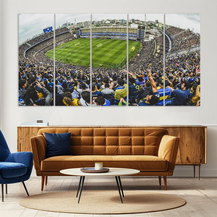 63839-MGV-CV-36X24-Boca Juniors Soccer Team Print Wall Art - Buenos Aires Bombonera Stadium Canvas Print
