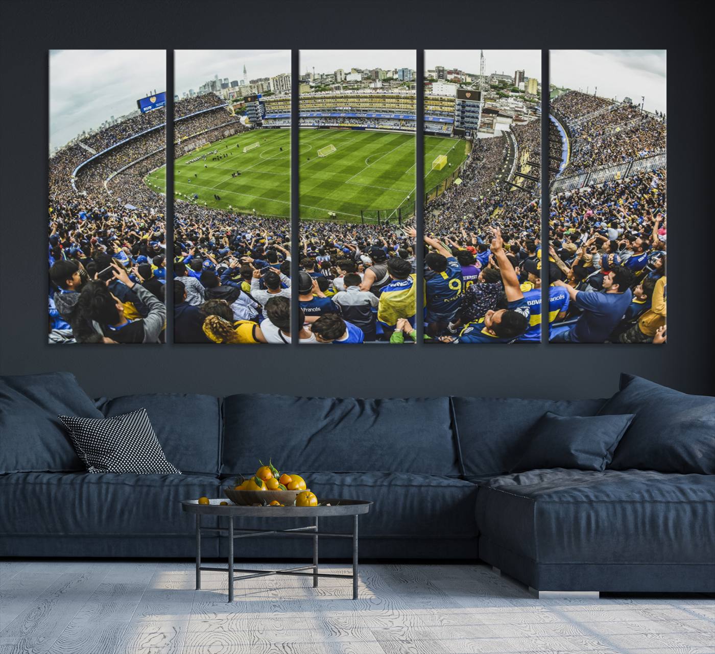 63839-MGV-CV-36X24-Boca Juniors Soccer Team Print Wall Art - Buenos Aires Bombonera Stadium Canvas Print