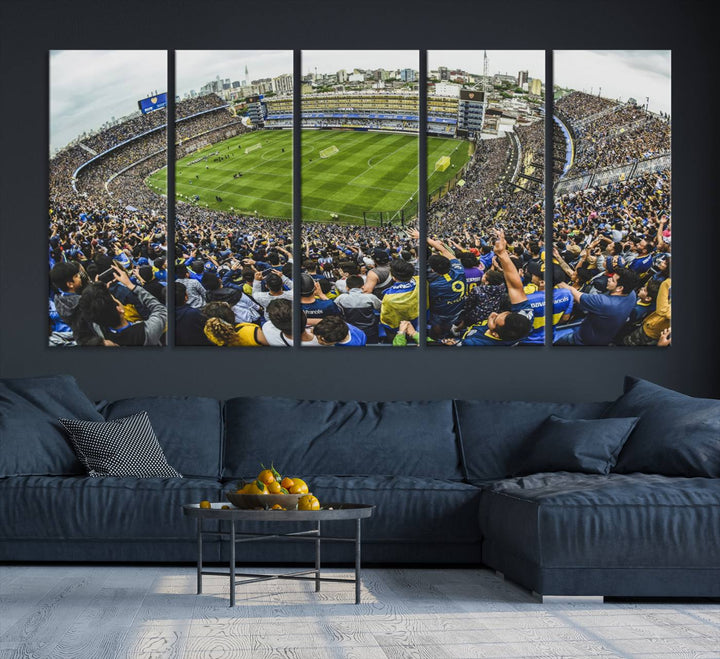 63839-MGV-CV-36X24-Boca Juniors Soccer Team Print Wall Art - Buenos Aires Bombonera Stadium Canvas Print
