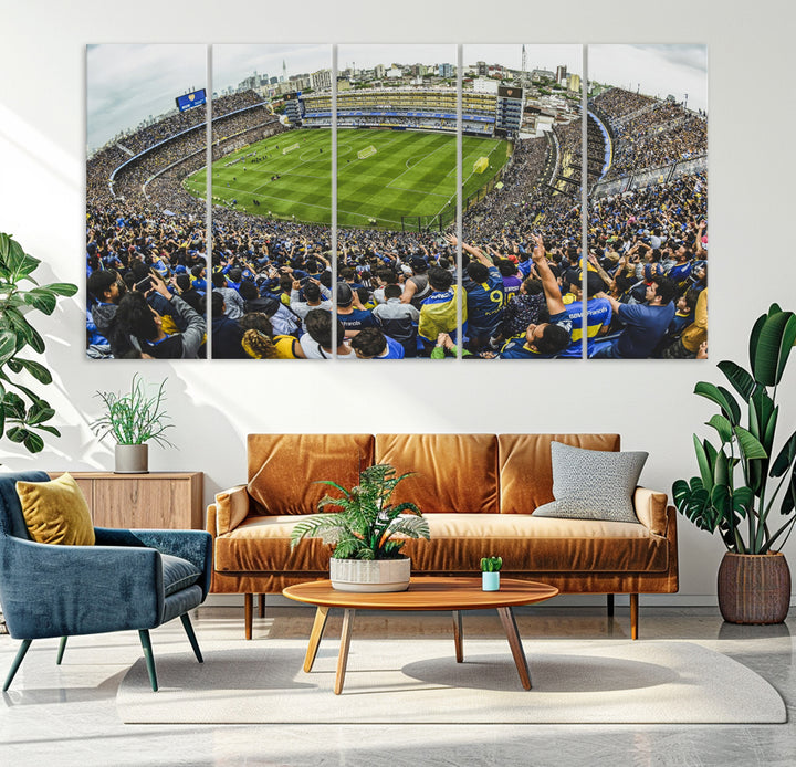 63839-MGV-CV-36X24-Boca Juniors Soccer Team Print Wall Art - Buenos Aires Bombonera Stadium Canvas Print