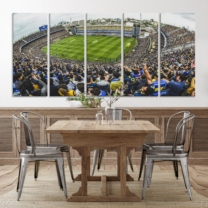 63839-MGV-CV-36X24-Boca Juniors Soccer Team Print Wall Art - Buenos Aires Bombonera Stadium Canvas Print