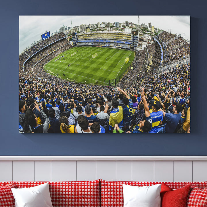 Boca Juniors Soccer Team Print Wall Art - Buenos Aires Bombonera Stadium Canvas Print