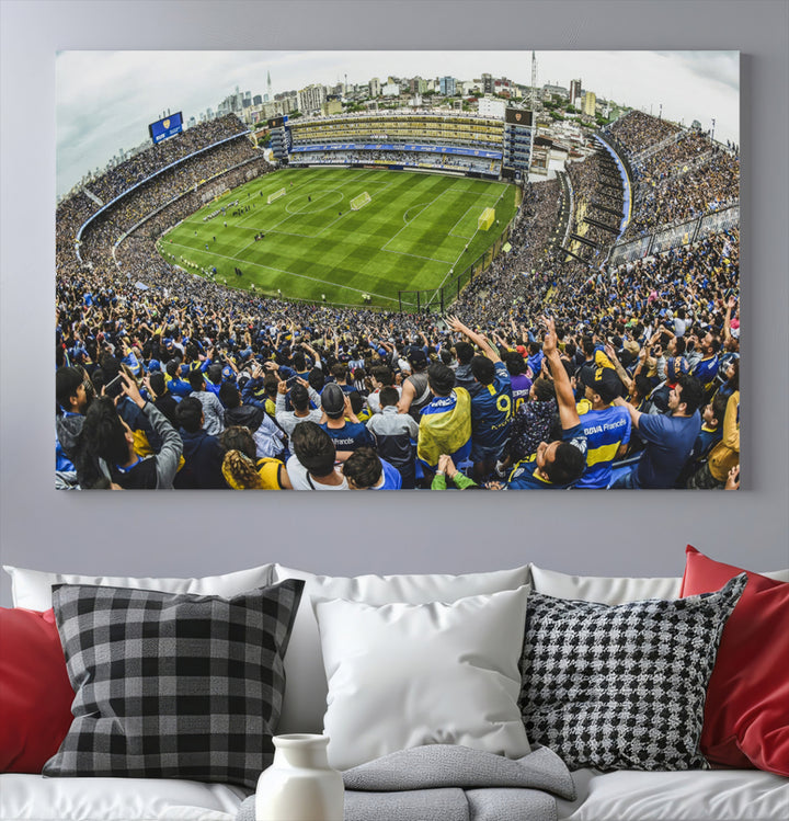 Boca Juniors Soccer Team Print Wall Art - Buenos Aires Bombonera Stadium Canvas Print