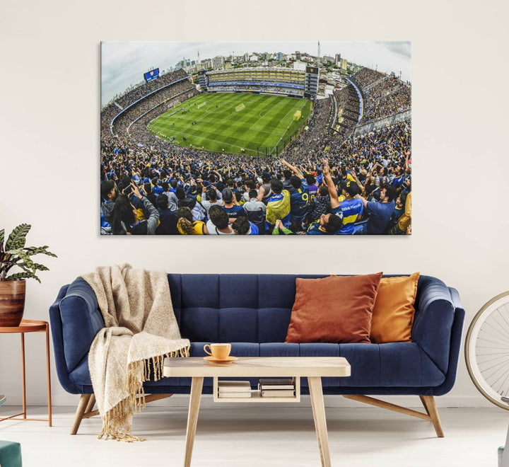 Boca Juniors Soccer Team Print Wall Art - Buenos Aires Bombonera Stadium Canvas Print
