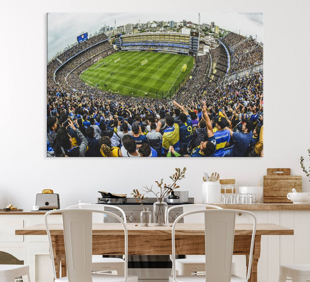 Boca Juniors Soccer Team Print Wall Art - Buenos Aires Bombonera Stadium Canvas Print