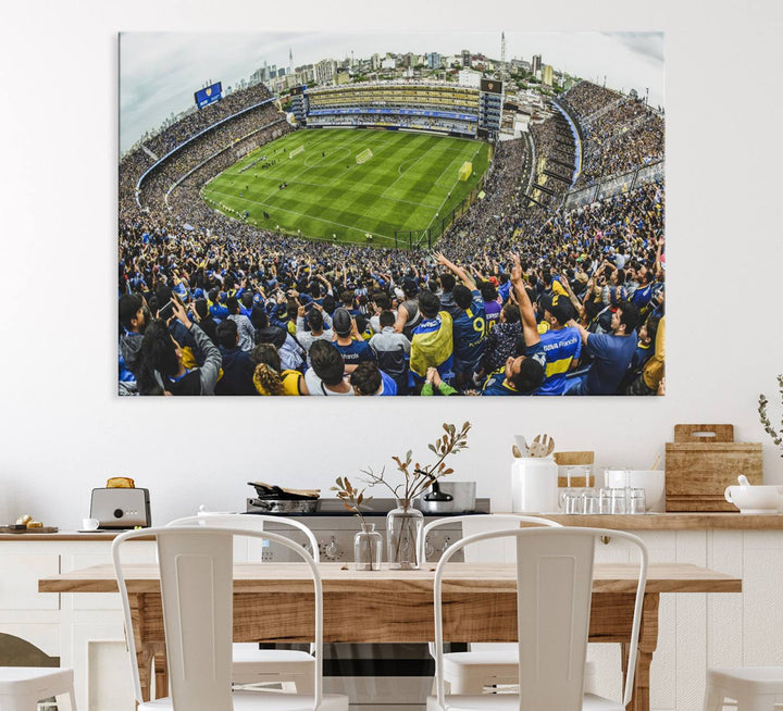 Boca Juniors Soccer Team Print Wall Art - Buenos Aires Bombonera Stadium Canvas Print