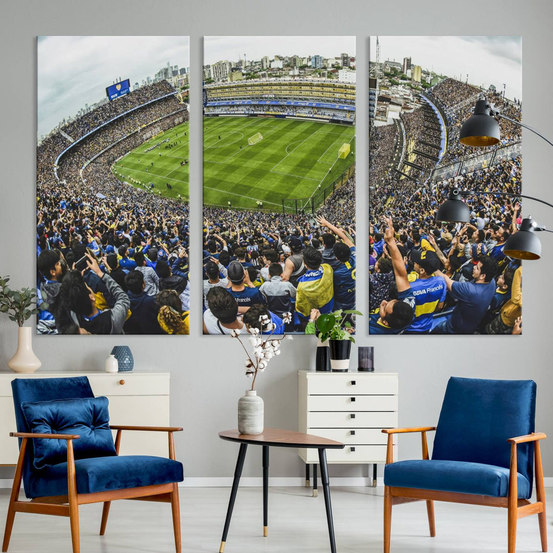 Boca Juniors Soccer Team Print Wall Art - Buenos Aires Bombonera Stadium Canvas Print