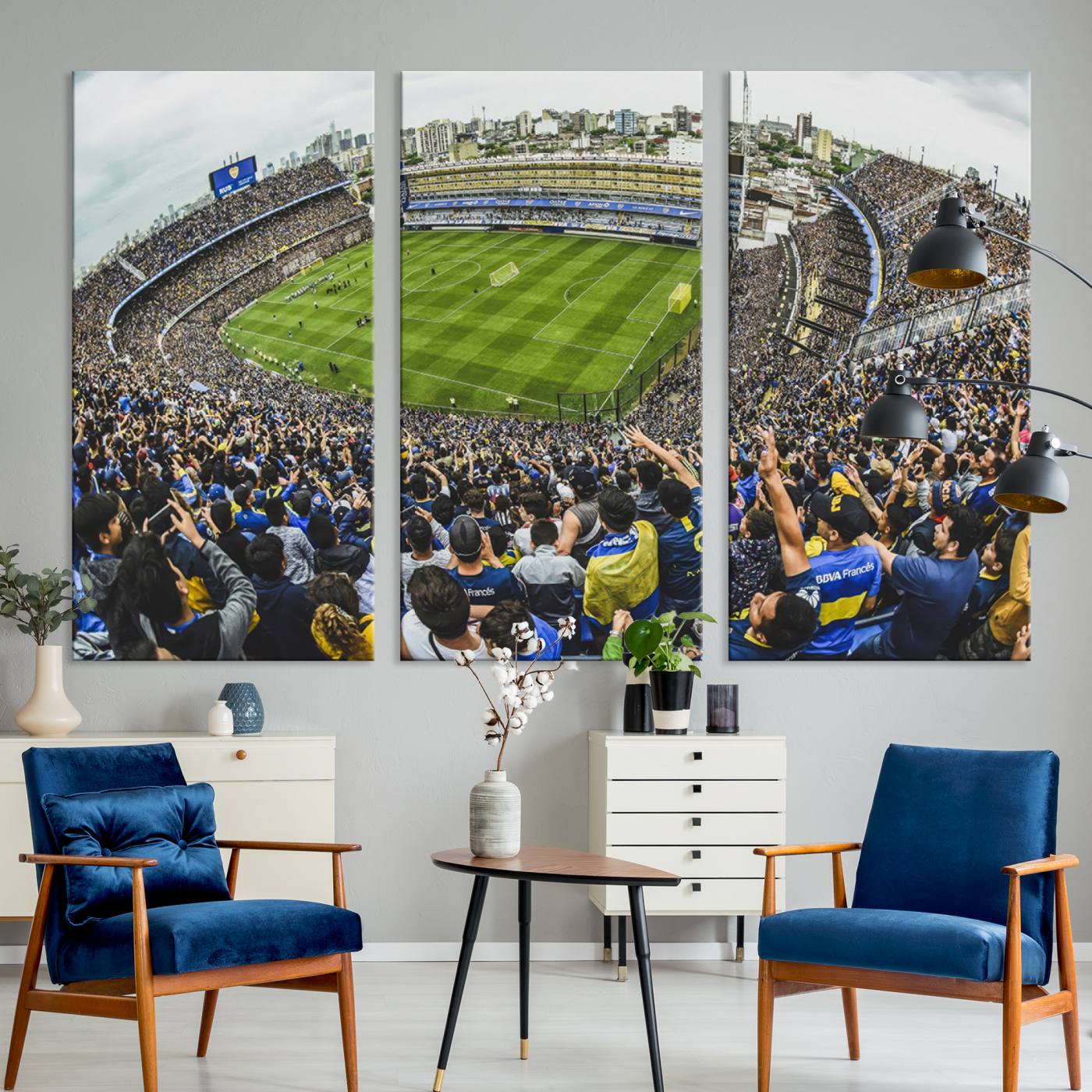 Boca Juniors Soccer Team Print Wall Art - Buenos Aires Bombonera Stadium Canvas Print