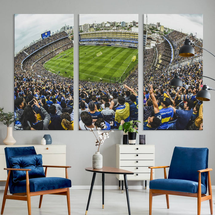 Boca Juniors Soccer Team Print Wall Art - Buenos Aires Bombonera Stadium Canvas Print