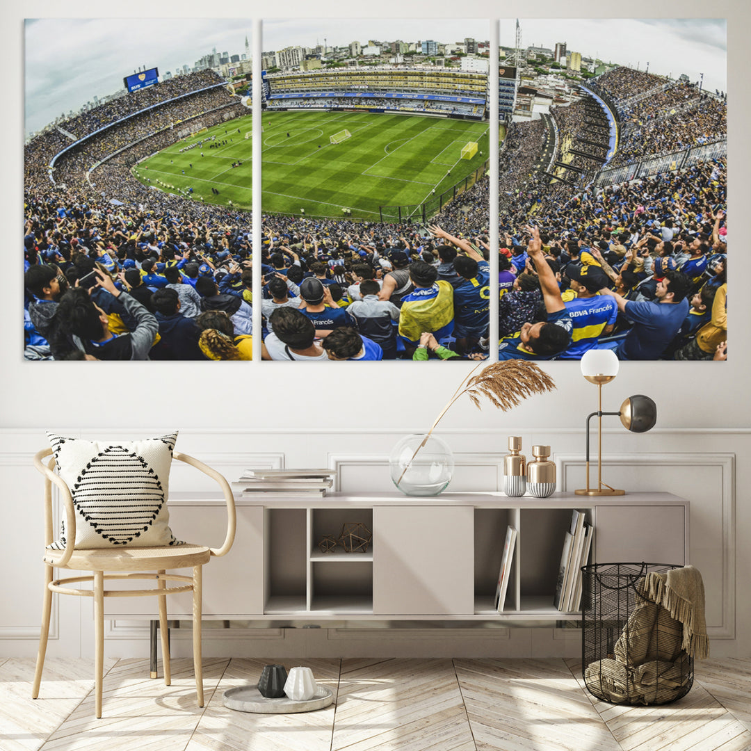 Boca Juniors Soccer Team Print Wall Art - Buenos Aires Bombonera Stadium Canvas Print
