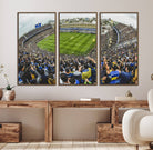 63839-MGV-FC-48X32-3P_Walnut-Boca Juniors Soccer Team Print Wall Art - Buenos Aires Bombonera Stadium Canvas Print