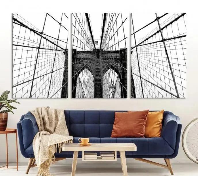 -Brooklyn Bridge Wall Art Canvas Print