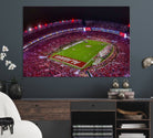 Bryant-Denny Stadium Night Game Triple Canvas Wall Art - Alabama Crimson Tide Football Match