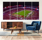 11343-MGV-CV-36X24-Bryant-Denny Stadium Night Game Triple Canvas Wall Art - Alabama Crimson Tide Football Match