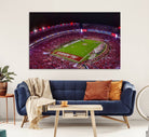 Bryant-Denny Stadium Night Game Triple Canvas Wall Art - Alabama Crimson Tide Football Match