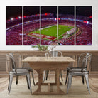 11343-MGV-CV-36X24-Bryant-Denny Stadium Night Game Triple Canvas Wall Art - Alabama Crimson Tide Football Match