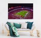 Bryant-Denny Stadium Night Game Triple Canvas Wall Art - Alabama Crimson Tide Football Match