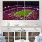 11343-MGV-CV-60X31-5P-Bryant-Denny Stadium Night Game Triple Canvas Wall Art - Alabama Crimson Tide Football Match