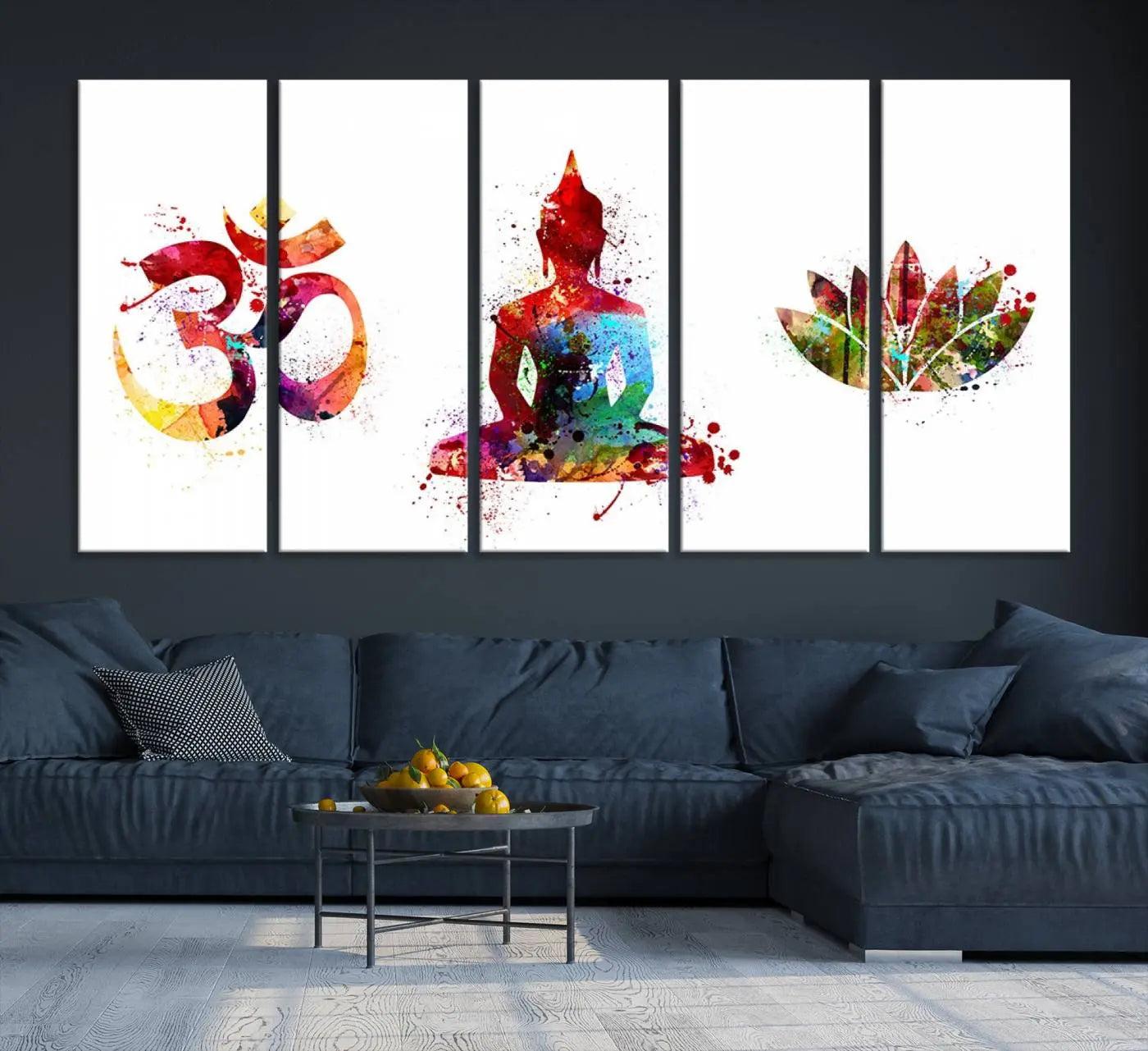 Buddha Canvas, Asian Wall Art, Yoga Medit Canvas Print