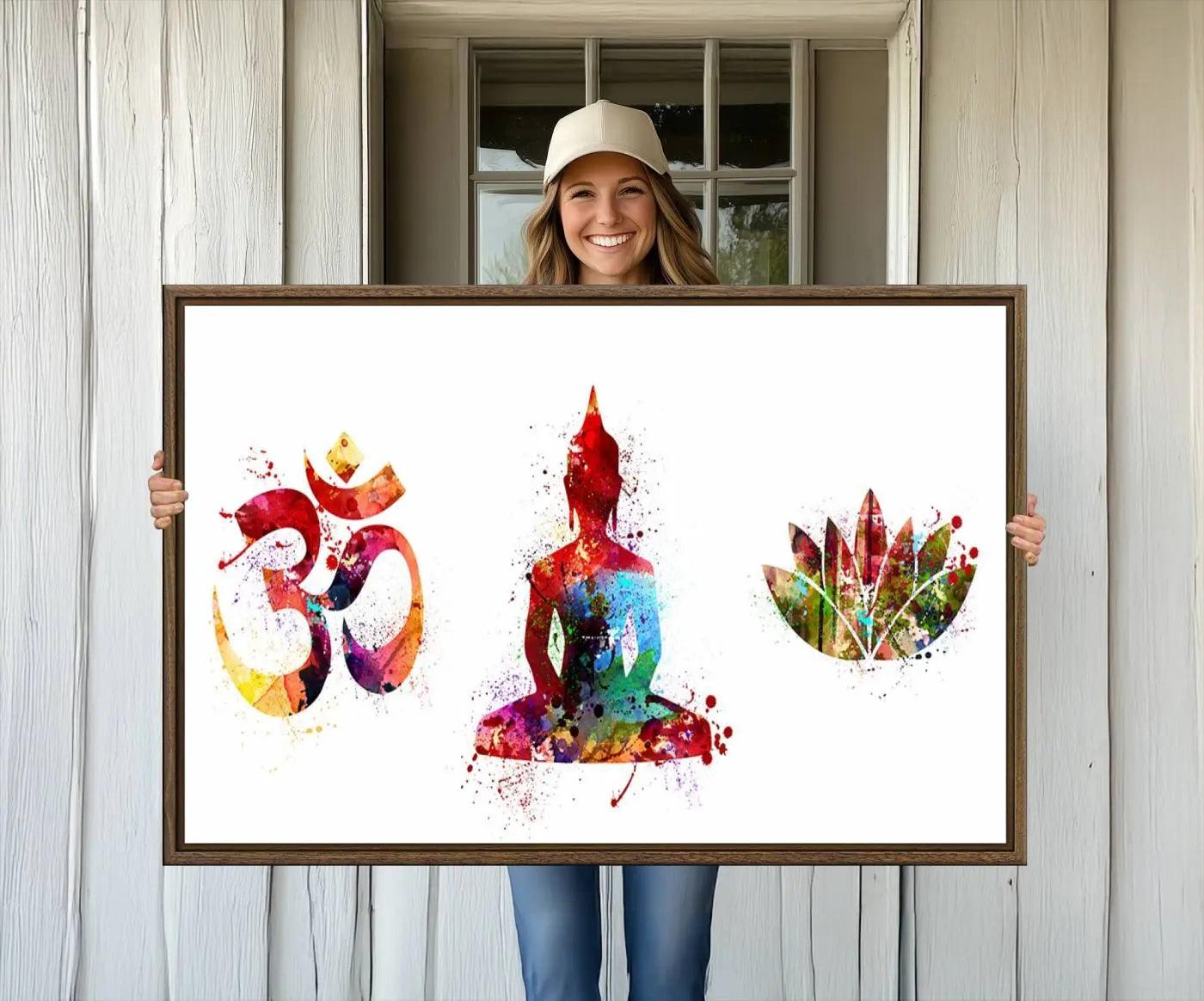 99038-MGV-CV-36X24-Buddha Canvas, Asian Wall Art, Yoga Medit Canvas Print