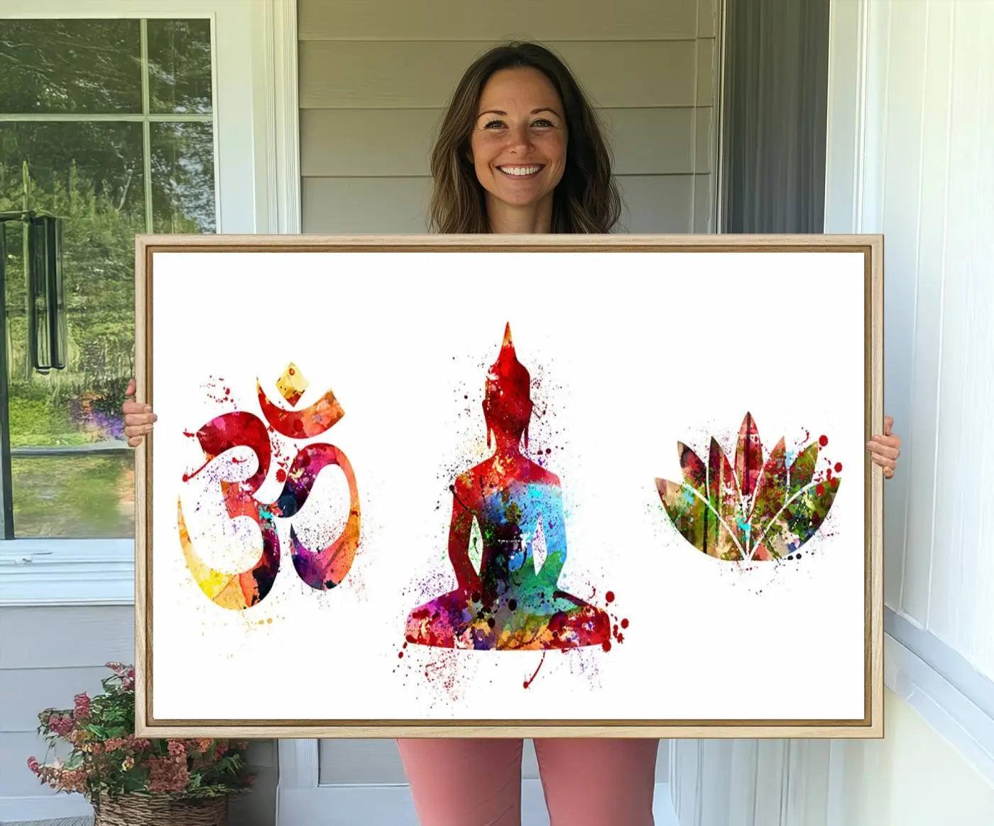 99038-MGV-CV-36X24-Buddha Canvas, Asian Wall Art, Yoga Medit Canvas Print