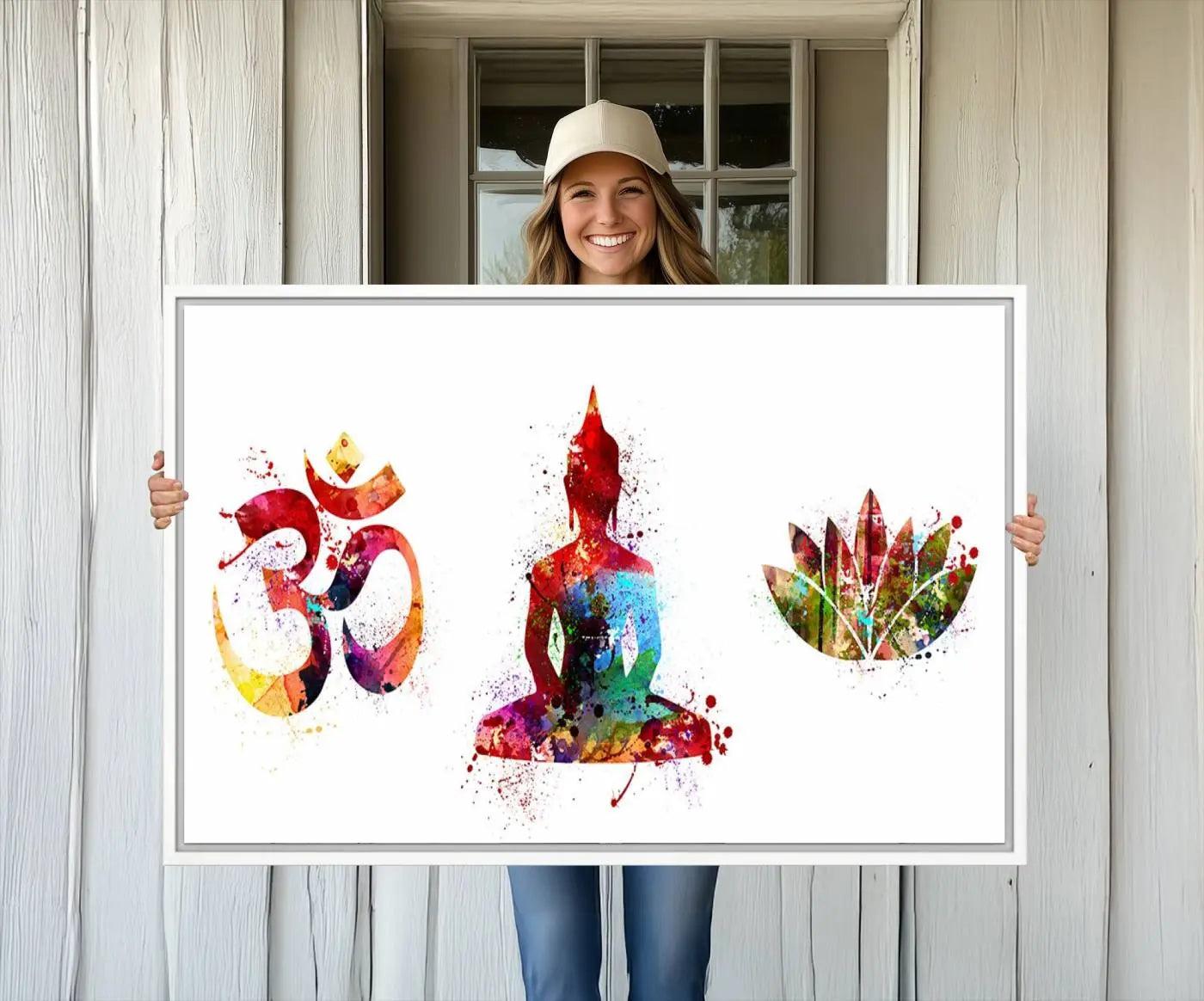 99038-MGV-CV-36X24-Buddha Canvas, Asian Wall Art, Yoga Medit Canvas Print