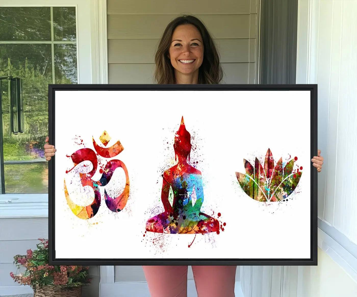 99038-MGV-CV-36X24-Buddha Canvas, Asian Wall Art, Yoga Medit Canvas Print