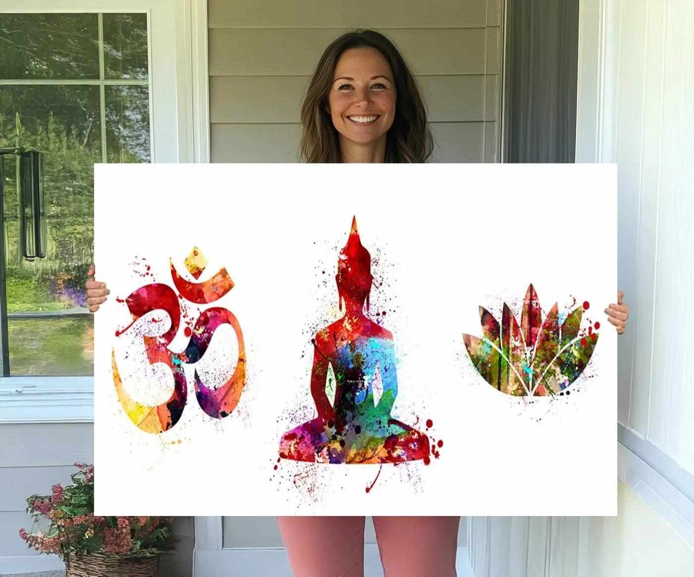 99038-MGV-CV-36X24-Buddha Canvas, Asian Wall Art, Yoga Medit Canvas Print