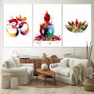 Buddha Canvas, Asian Wall Art, Yoga Medit Canvas Print