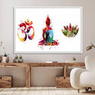 99038-MGV-FC-36X24_White-Buddha Canvas, Asian Wall Art, Yoga Medit Canvas Print