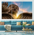 Buddha Statue and Daylight Wall Art, Buddha Statue Wall Art Canvas Print