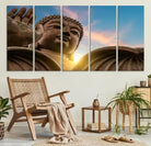 Buddha Statue and Daylight Wall Art, Buddha Statue Wall Art Canvas Print