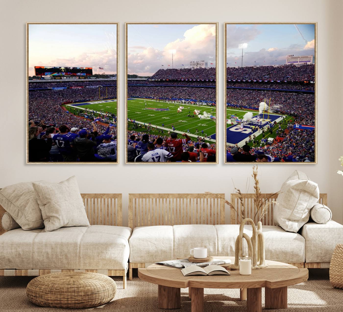 64066-MGV-CV-36X24-Buffalo Bills Football Team Print - Buffalo Highmark Stadium Wall Art Canvas Print