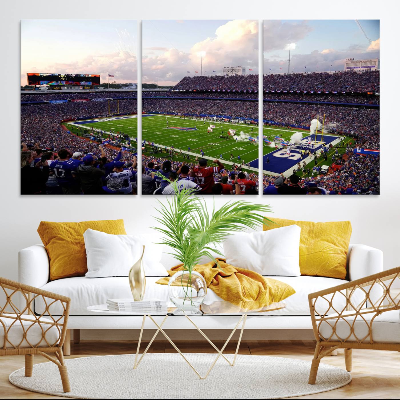 Buffalo Bills Football Team Print - Buffalo Highmark Stadium Wall Art Canvas Print